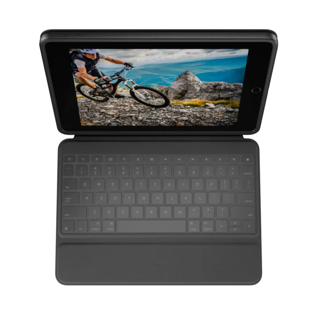 Logitech Rugged Folio Keyboard Case for iPad (9th/8th/7th gen) | Refurbished | Good