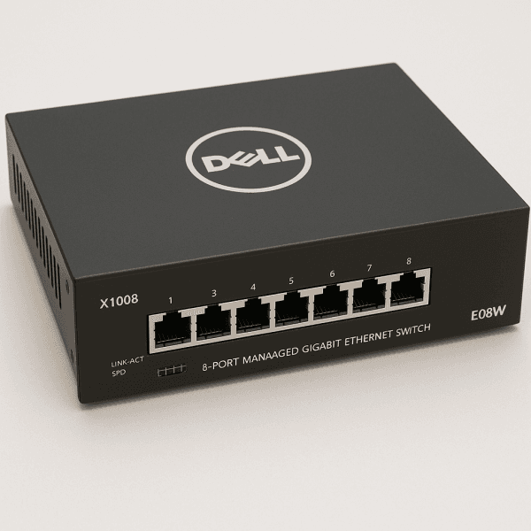 Dell X1008 8-Port Managed Gigabit Ethernet Switch (E08W)