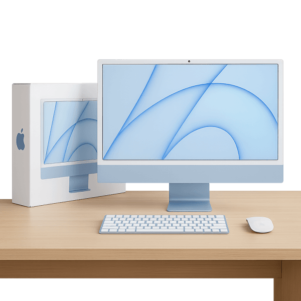 Apple iMac 24" M1 - Blue | 8-Core CPU, 7-Core GPU, 8GB RAM, 256GB SSD | Excellent Condition