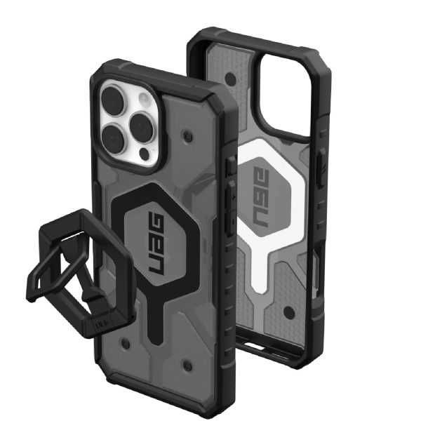 UAG Pathfinder Clear MagSafe Case for iPhone 16 Pro Max (6.9") with Black Ring Stand - Ash - Image 2