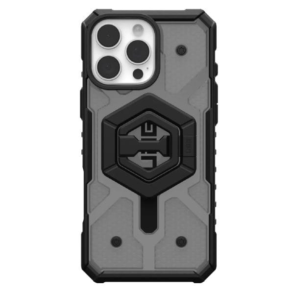 UAG Pathfinder Clear MagSafe Case for iPhone 16 Pro Max (6.9") with Black Ring Stand - Ash