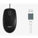 Logitech B100 Optical USB Mouse - Black | Brand New
