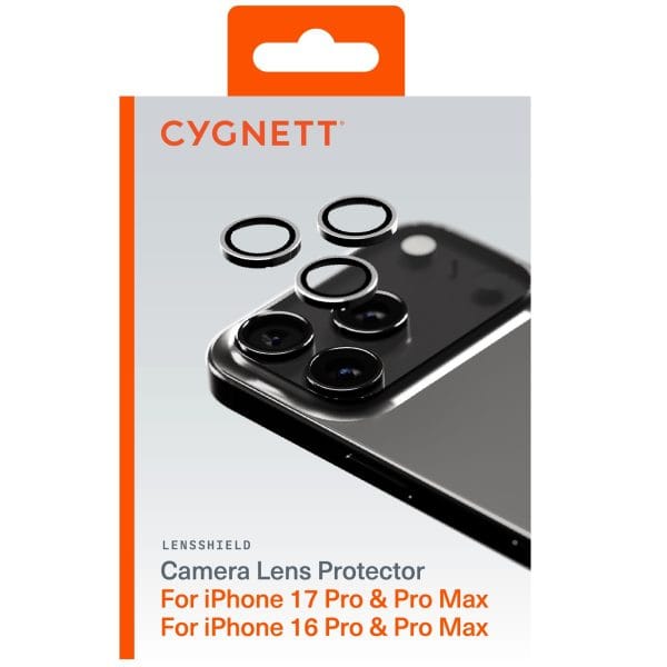 Cygnett Apple iPhone 17 Pro / iPhone 17 Pro Max Camera Lens Protector - (CY5544CYCLP), DropProof, Scratch Resistant, 2 Years Warranty