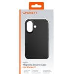 Cygnett MagSilk Apple iPhone 17 (6.3") Magnetic Silicone Case - Black (CY5556CPMAS), TPU Frame, Anti-Yellowing, UV Resistance, 2 Years Warranty